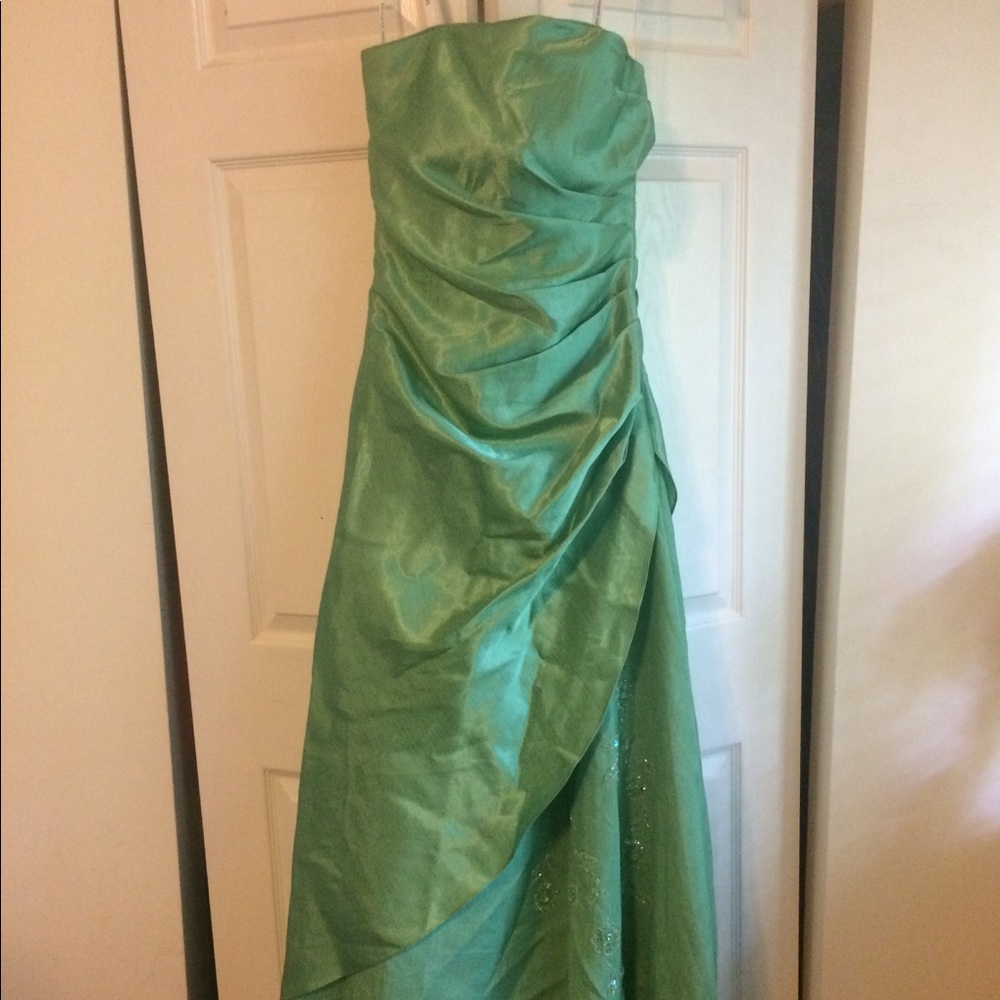 Olive prom dress